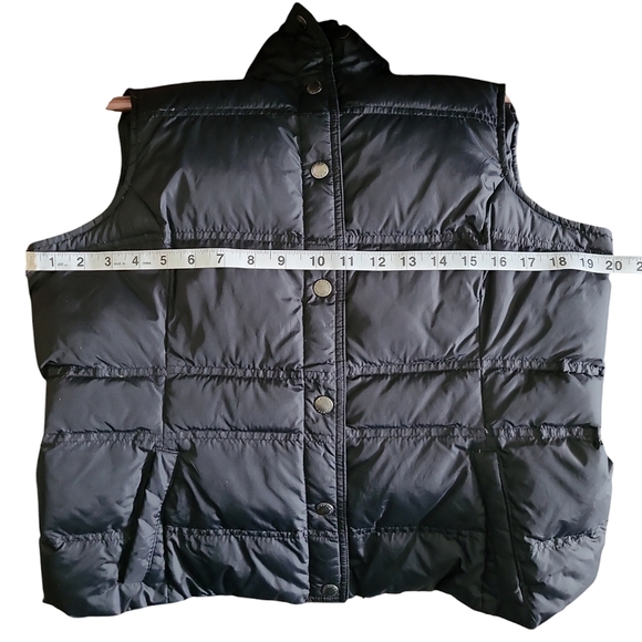 Women's Lands End Down Puffer Vest Warm Winter SP 6-8 Black - Picture 6 of 10